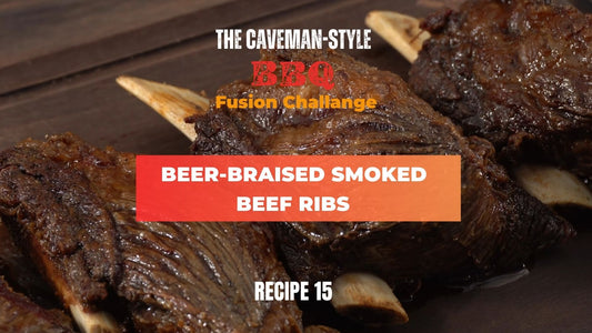 Beer-Braised Smoked Beef Ribs - The Cavemanstyle