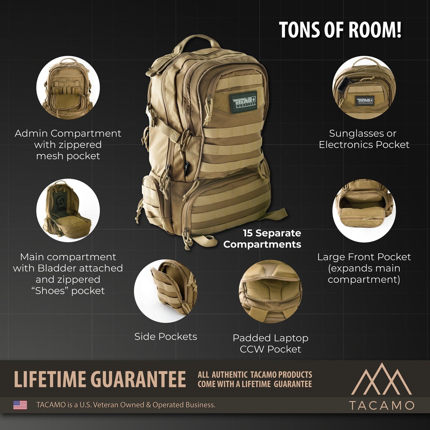 BC50 50L 72 - Hour Tactical Backpack - The Cavemanstyle