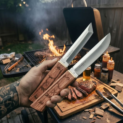 EMBER™ DAISHO Samurai Steak Knife - (Pre order ) (TwinBlade Edition) - The Cavemanstyle