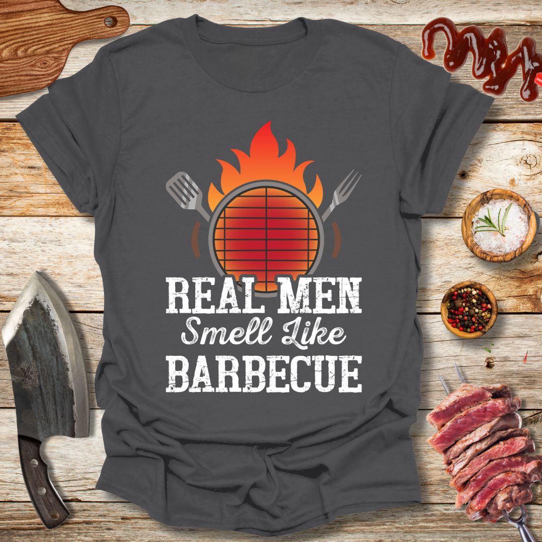 Real man smell like Barbecue - v2 T-Shirt - The Cavemanstyle