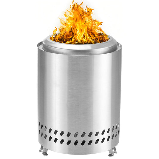 Smokeless Fire Pit, 304 Stainless Steel Tabletop Firepit Wood Pellets Burning Fire Pits For Camping - The Cavemanstyle