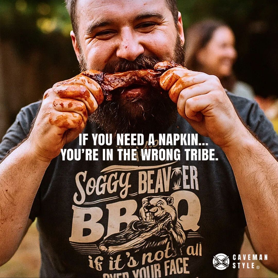 Soggy Bbq Beaver Tee - shirt - The Cavemanstyle