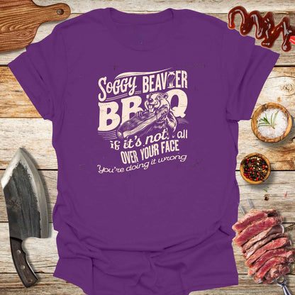 Soggy Bbq Beaver v3 T-shirt - The Cavemanstyle