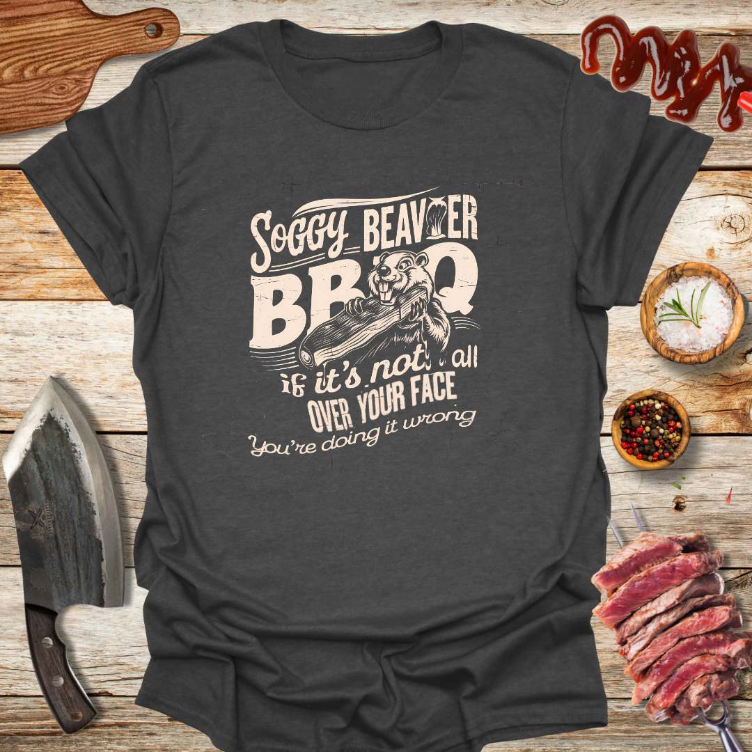 Soggy Bbq Beaver v3 T-shirt - The Cavemanstyle