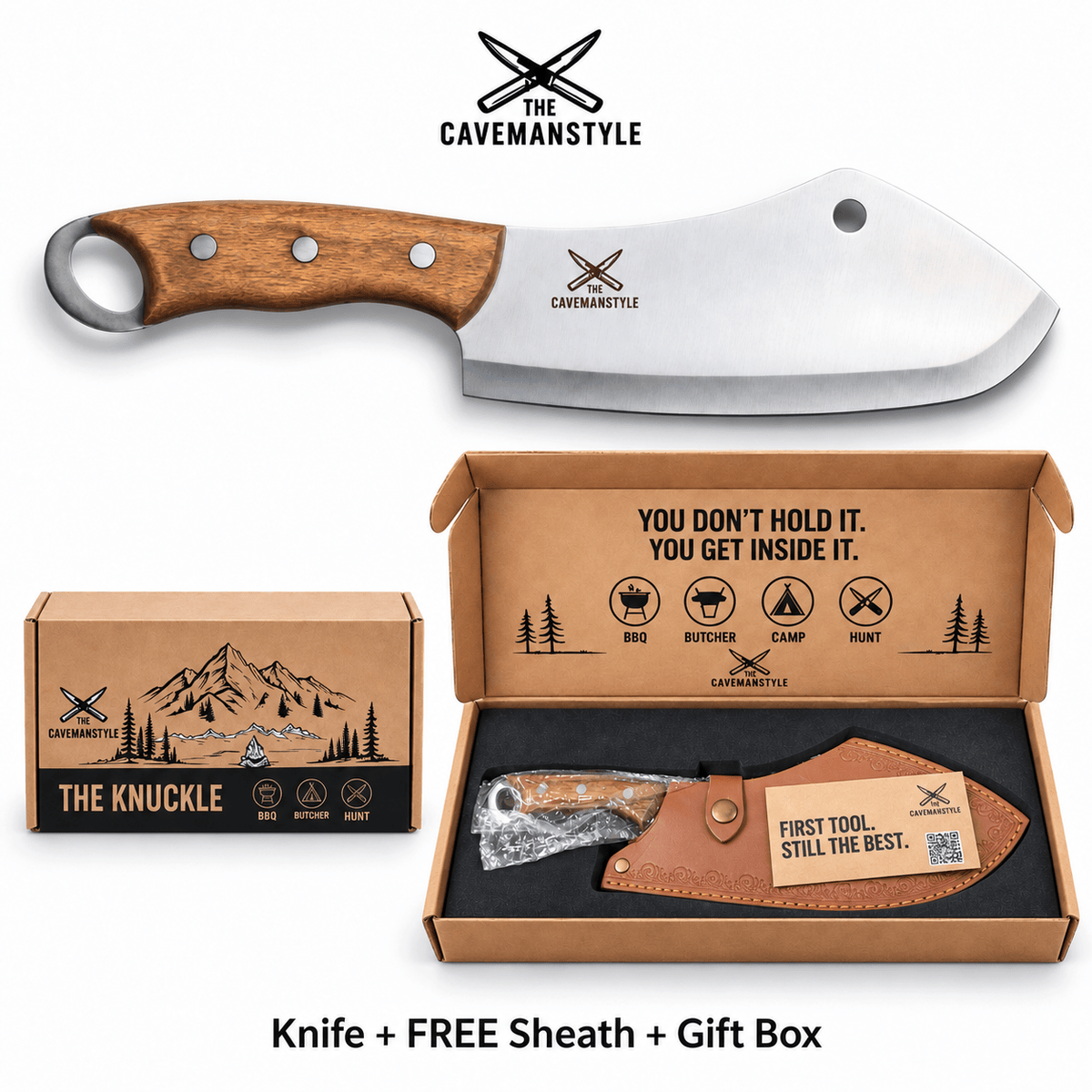 THE CAVEMAN KNUCKLE™ | Ring Grip Cleaver - The Cavemanstyle
