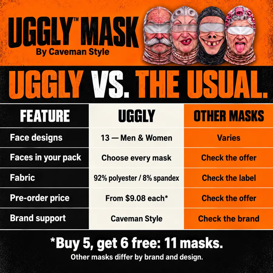 UGGLY comparison — UGGLY Mask by Caveman Style
