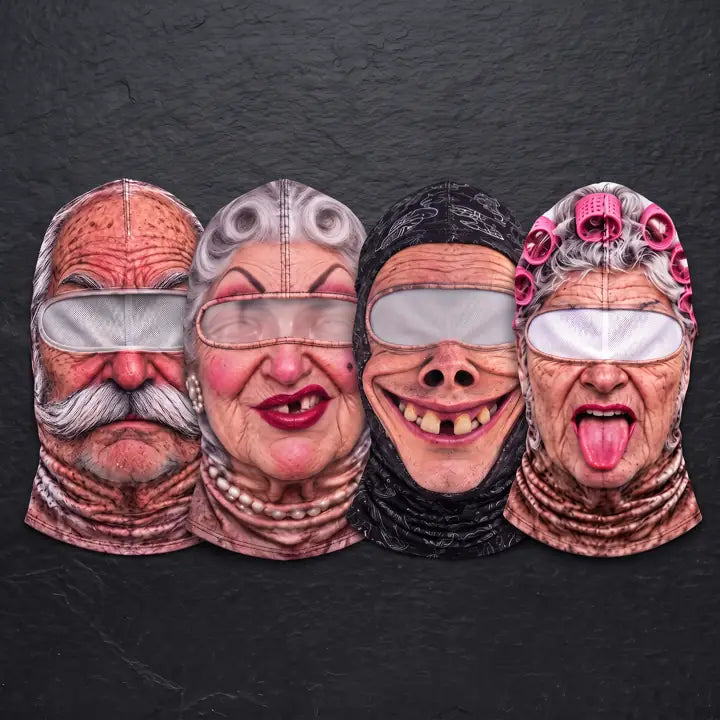 Four printed face masks ready to share
